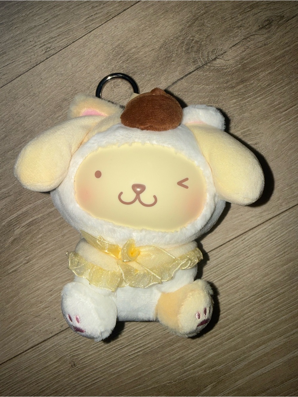 TOPTOY Sanrio Play With Kittens Series Pompompurin Vinyl Plush Keychain